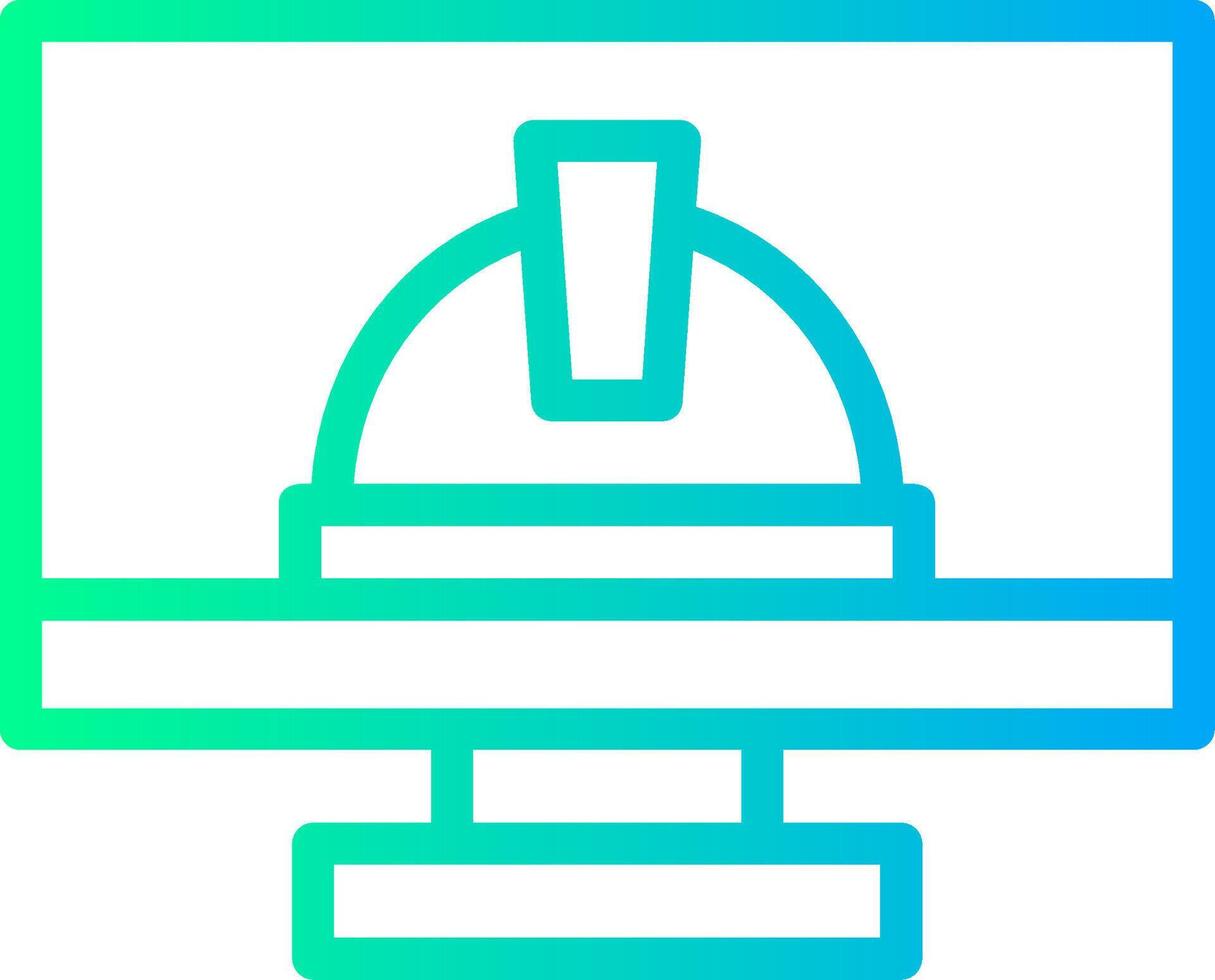 Monitor Linear Gradient Icon vector