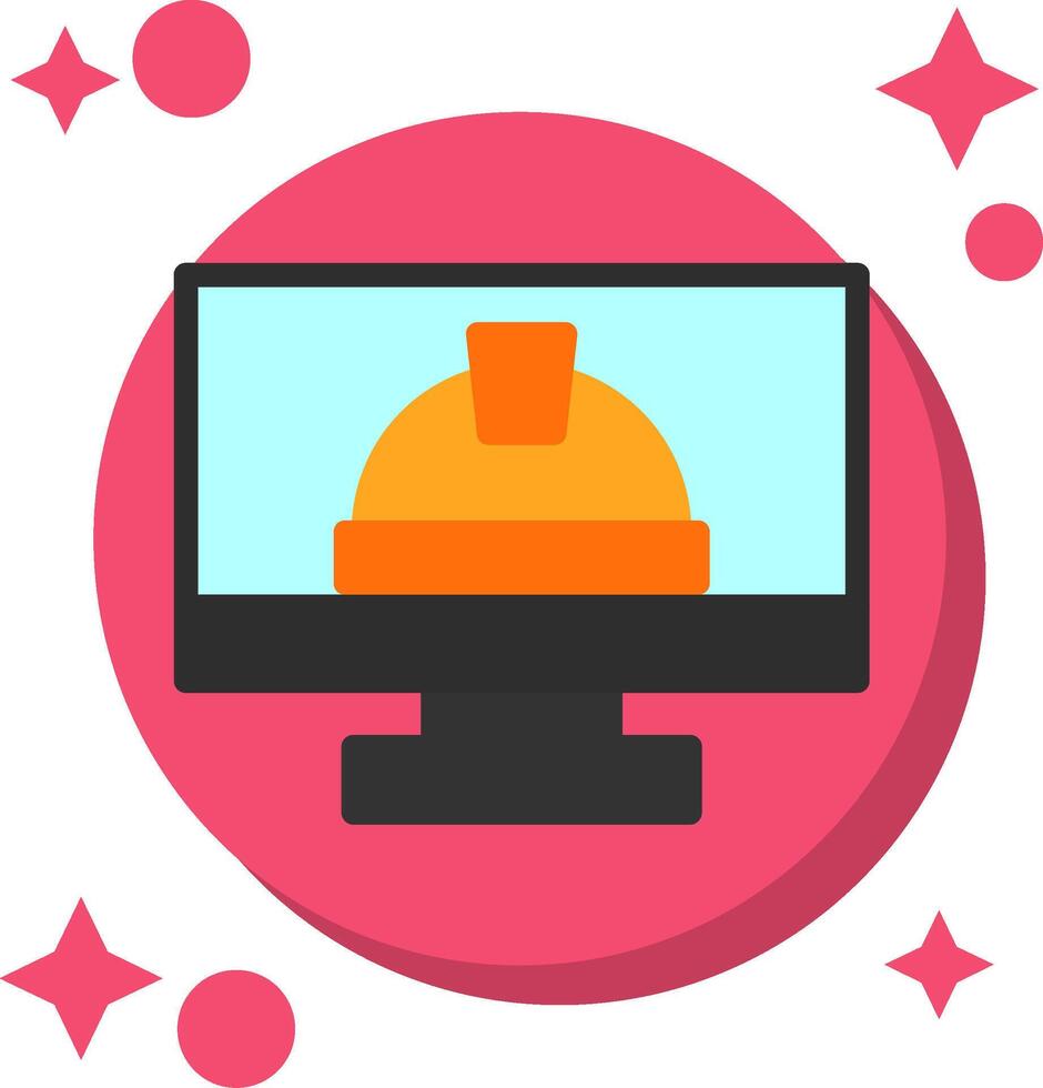 monitor cola color icono vector