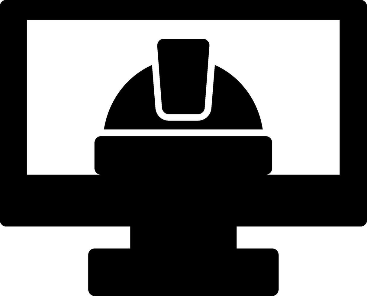 Monitor Glyph Icon vector