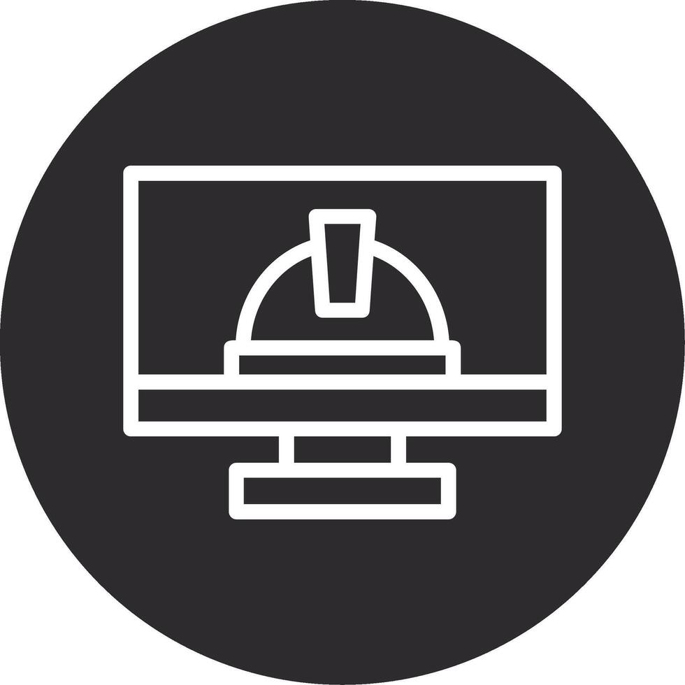 Monitor Inverted Icon vector