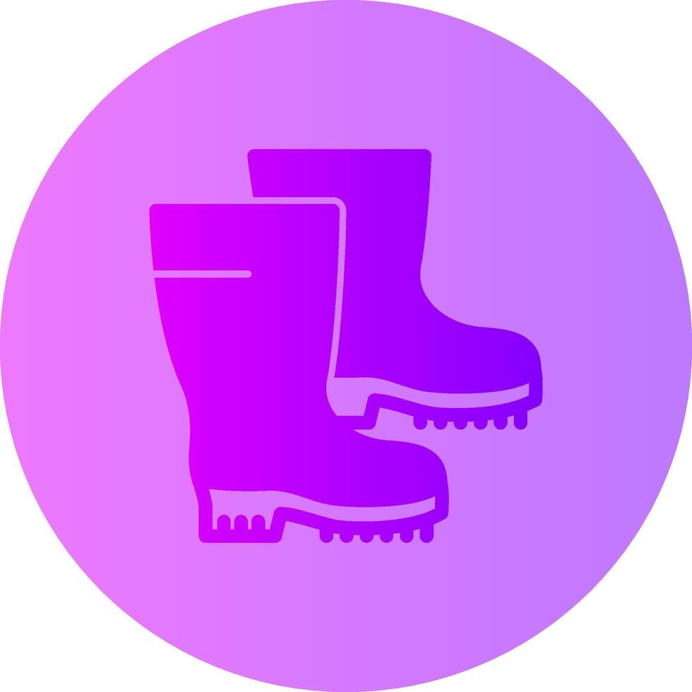 Work Boots Gradient Circle Icon vector