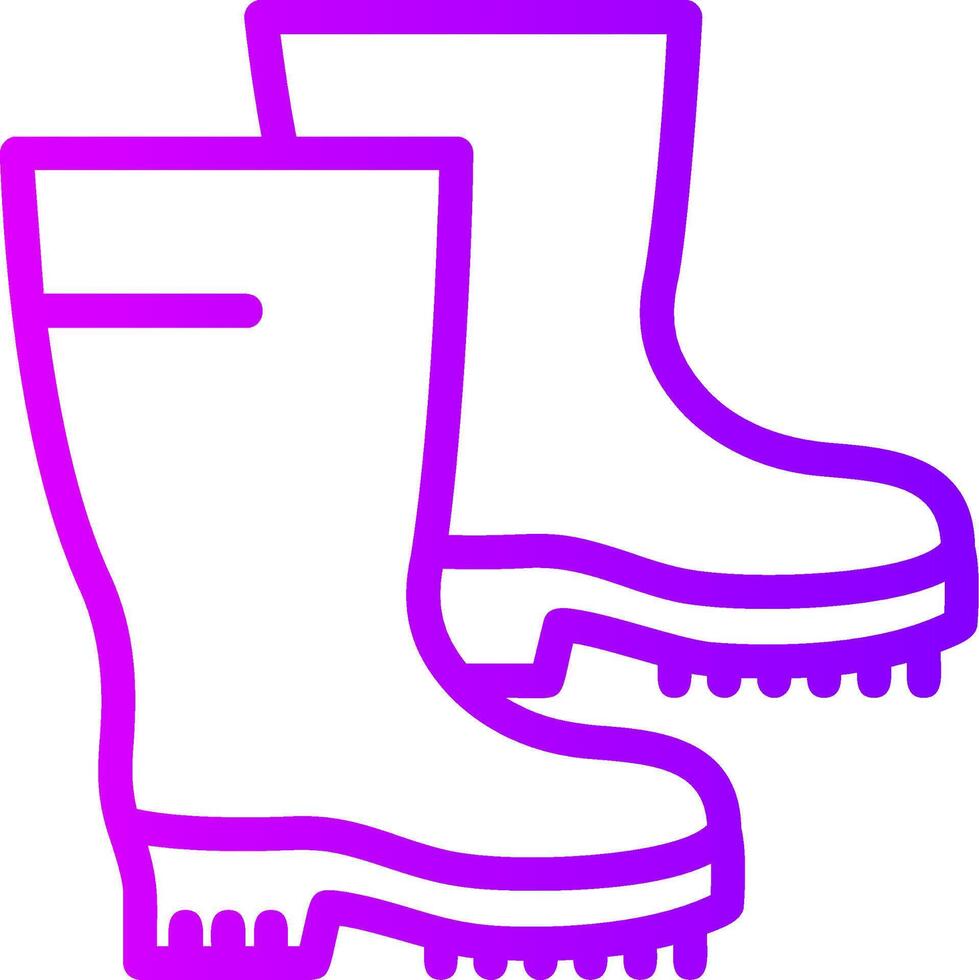 Work Boots Linear Gradient Icon vector