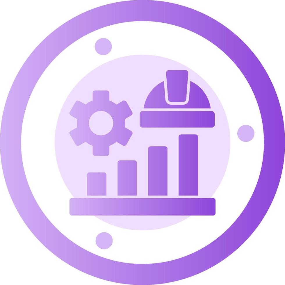 Chart Glyph Gradient Icon vector