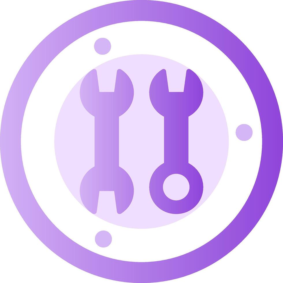 Wrench Glyph Gradient Icon vector
