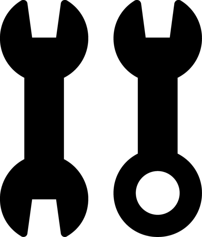 Wrench Glyph Icon vector