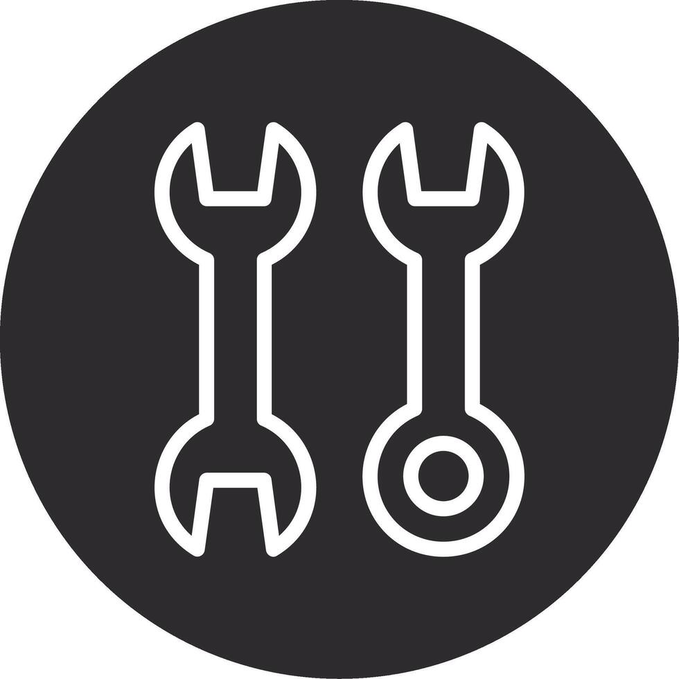 Wrench Inverted Icon vector