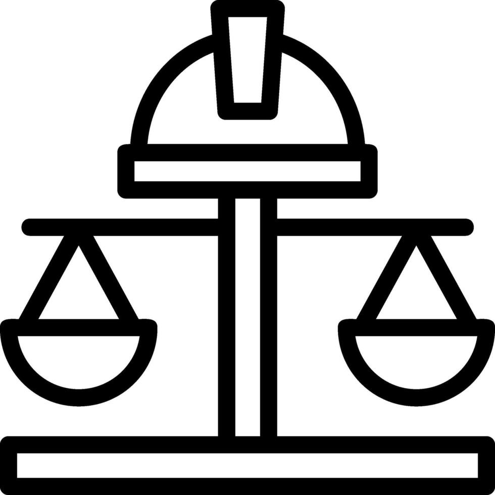 Balance Scale Line Icon vector