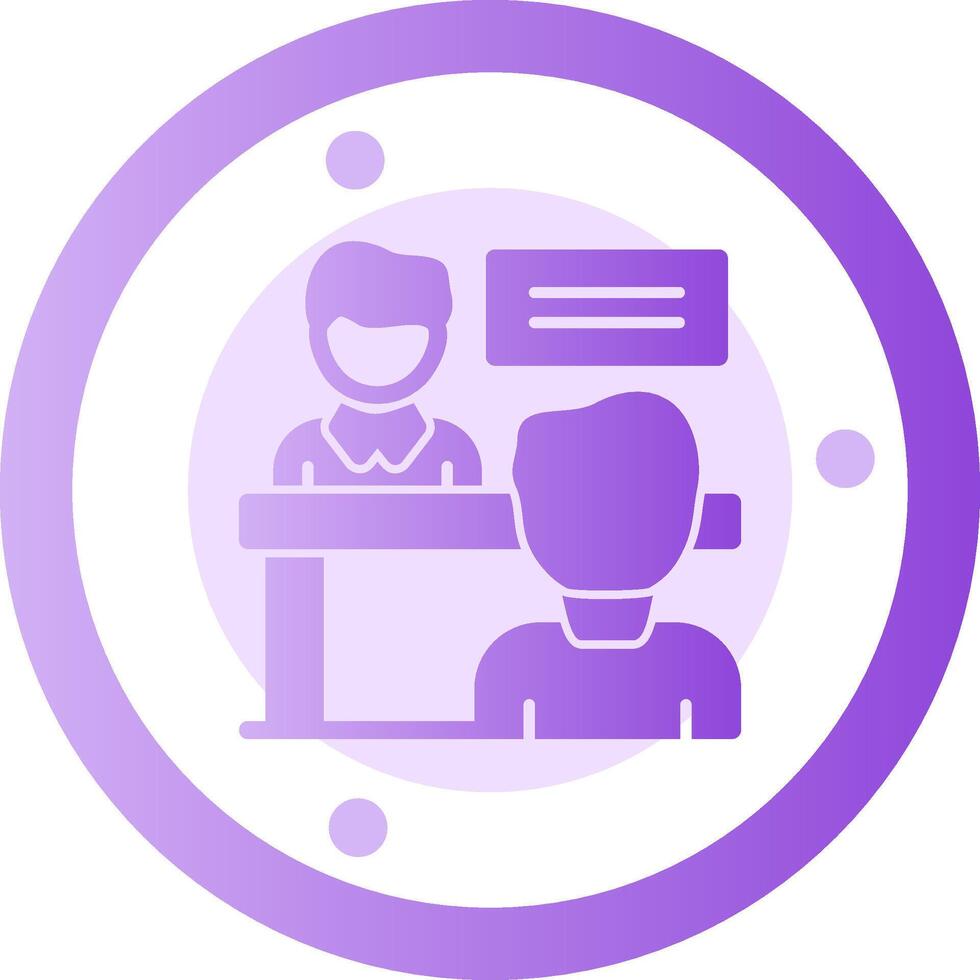 Interviewer and interviewee Glyph Gradient Icon vector