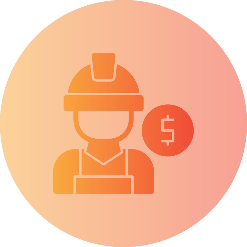 Dollar Sign Gradient Circle Icon vector