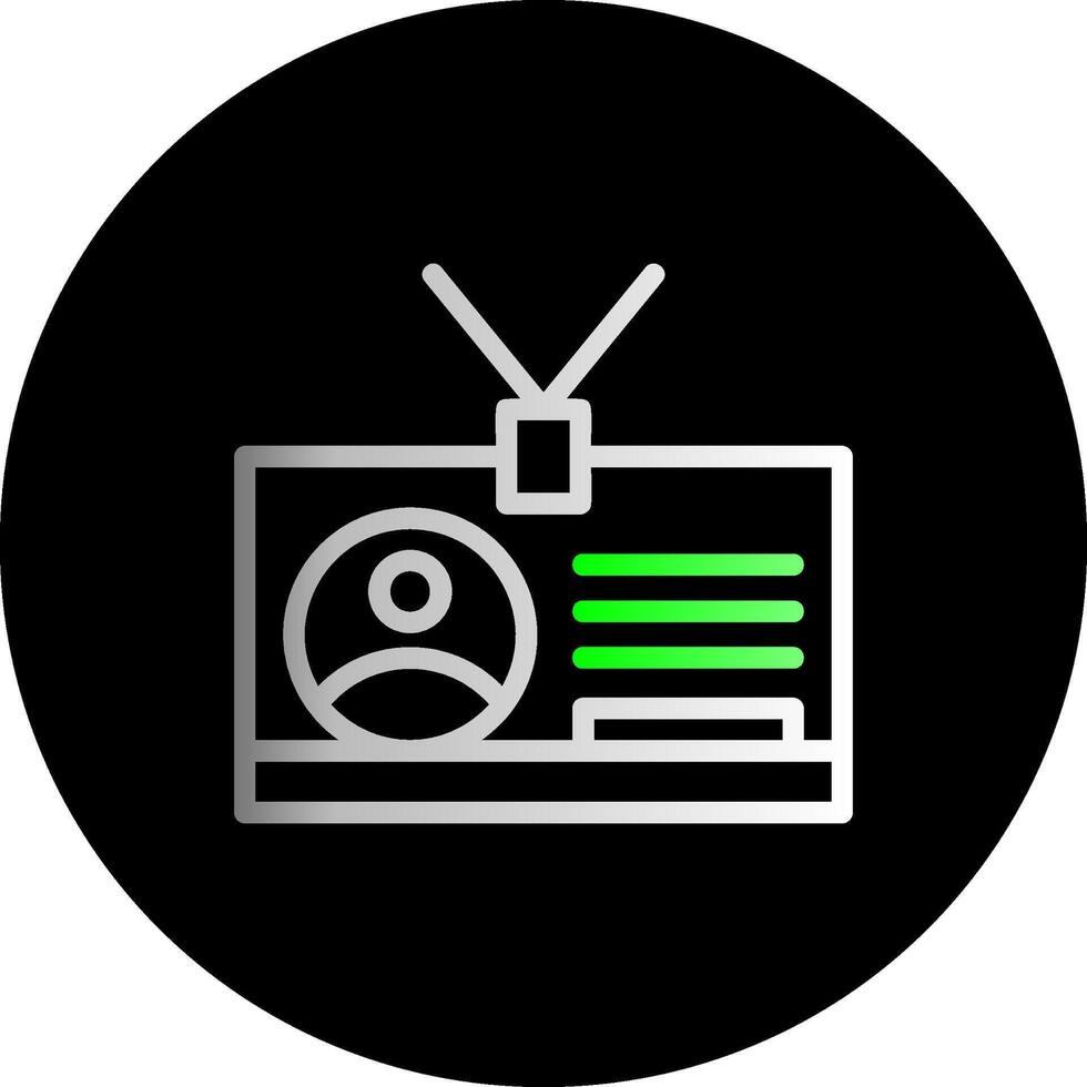 Employee Badge Dual Gradient Circle Icon vector
