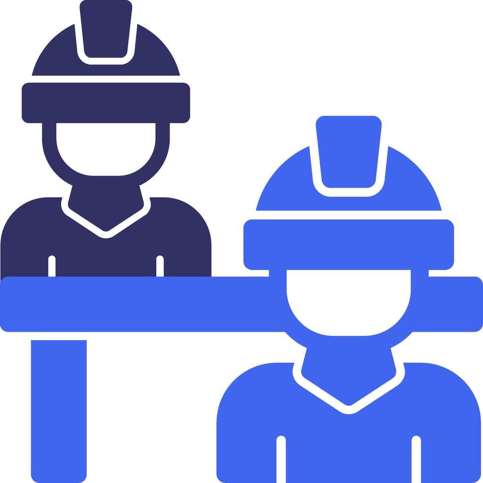 Interview Solid Two Color Icon vector