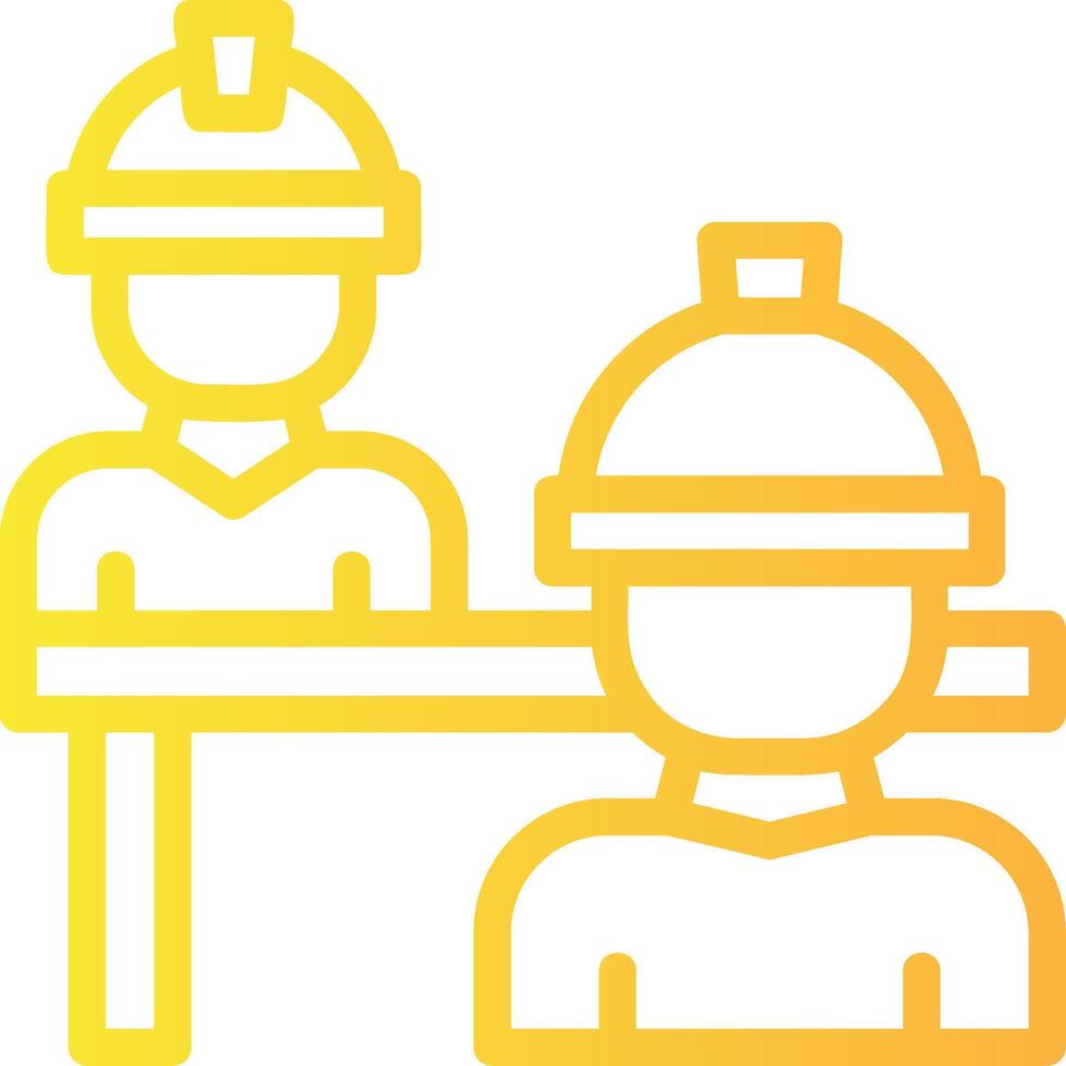 Interview Linear Gradient Icon vector