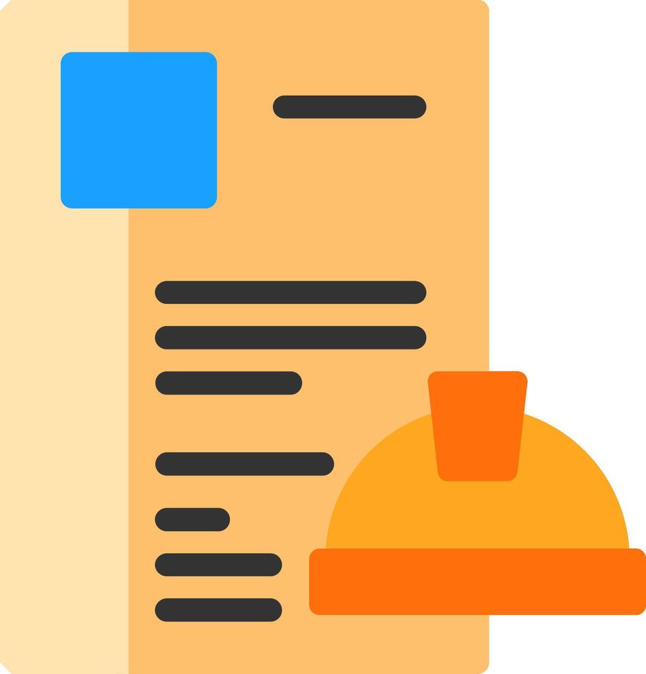 Resume Flat Icon vector