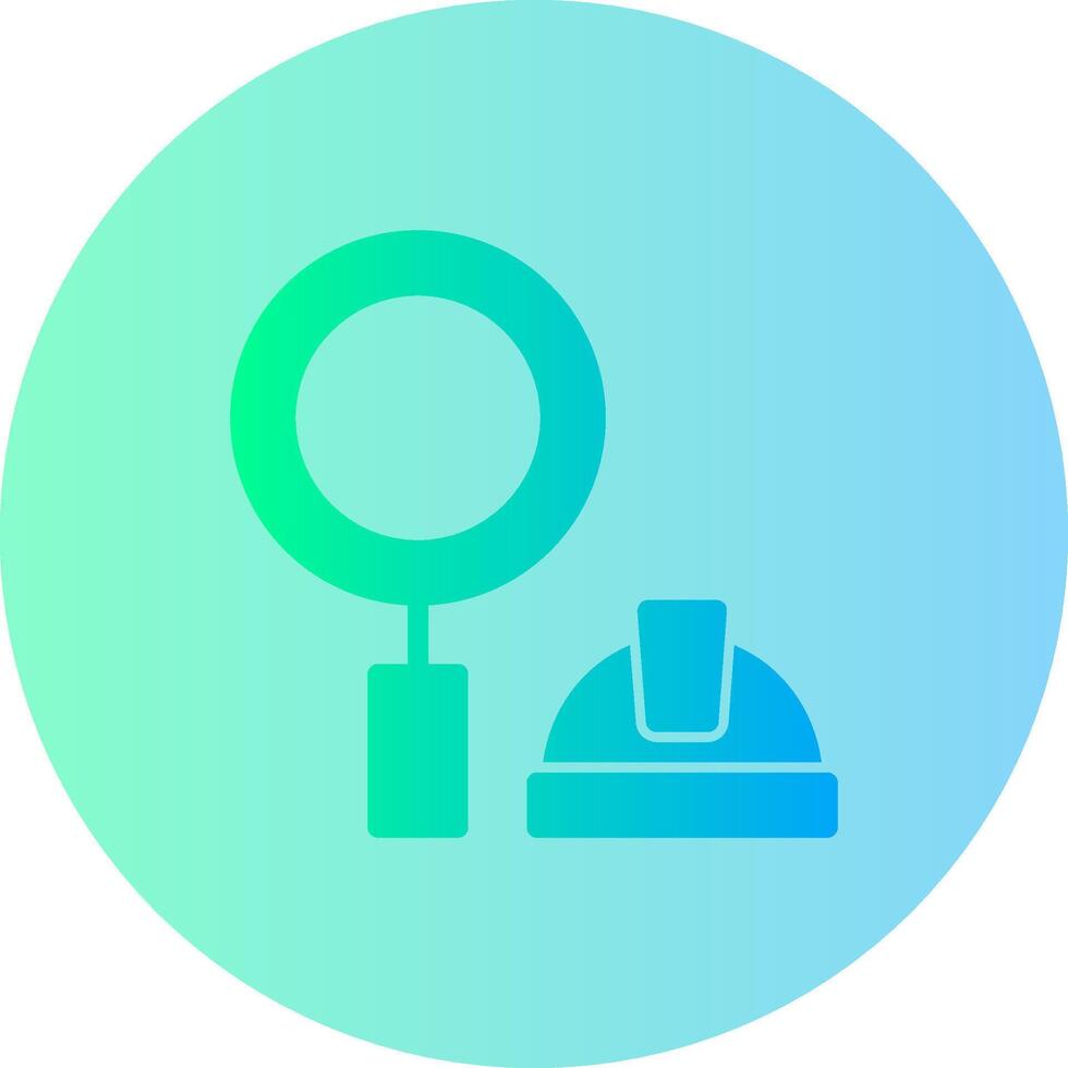 Magnifying Glass Gradient Circle Icon vector