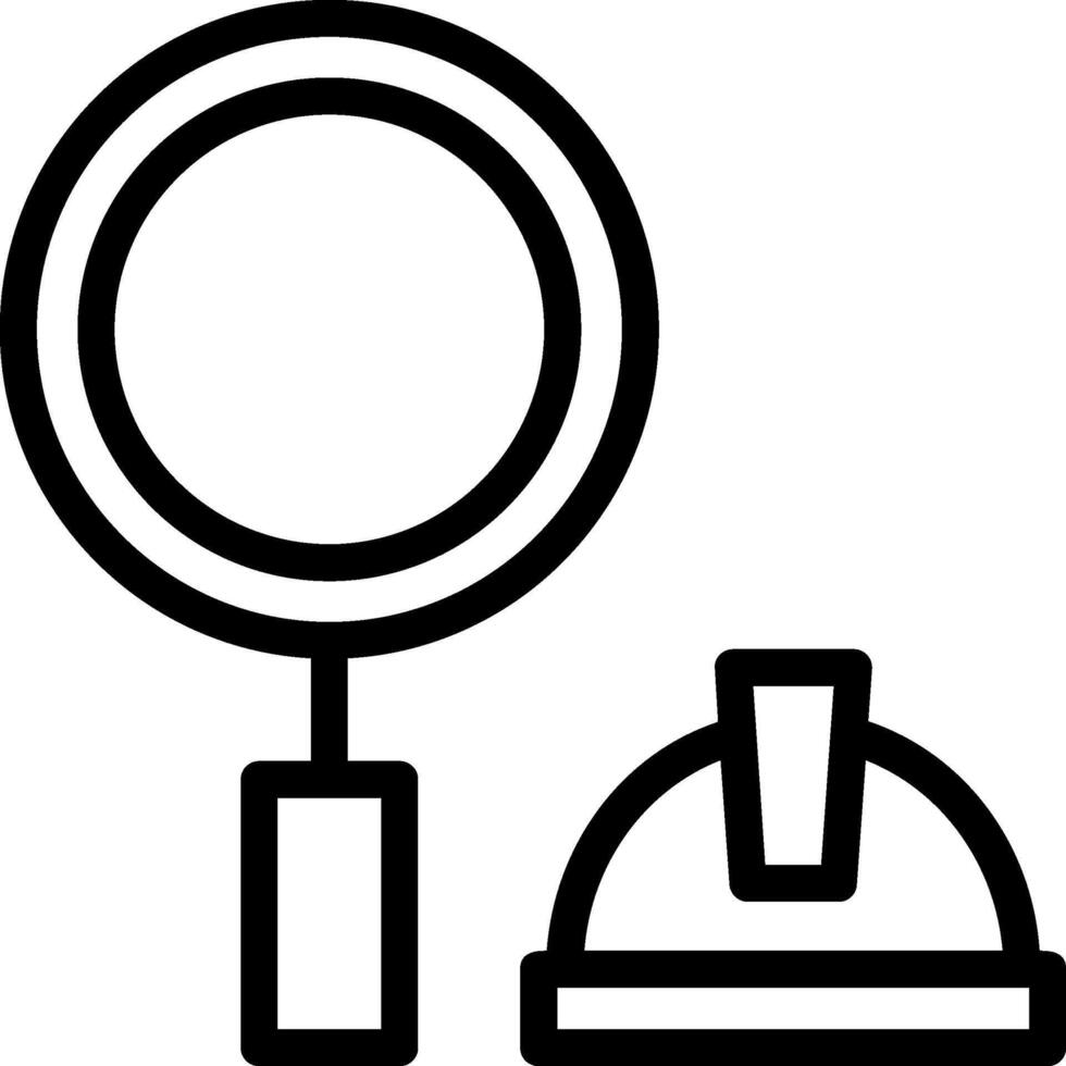 Magnifying Glass Line Icon vector