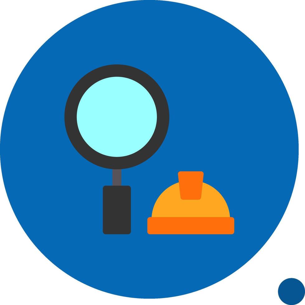 Magnifying Glass Flat Shadow Icon vector