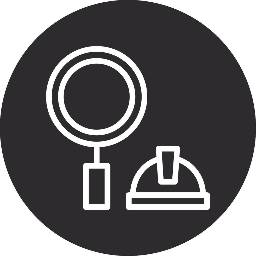 Magnifying Glass Inverted Icon vector