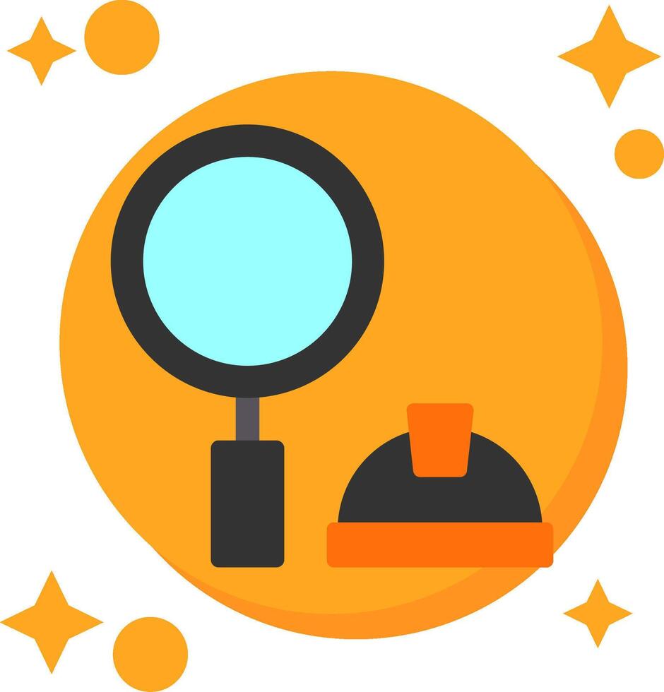 Magnifying Glass Tailed Color Icon vector