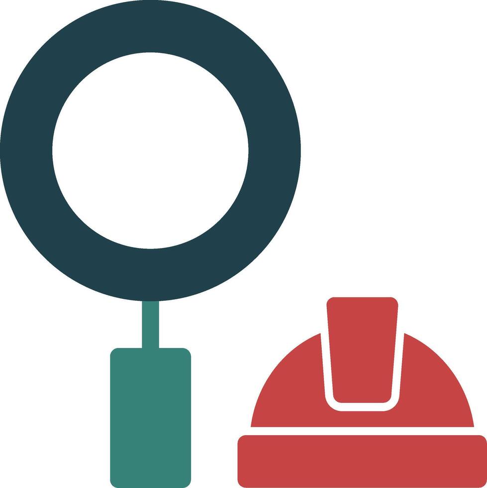 Magnifying Glass Glyph Two Color Icon vector