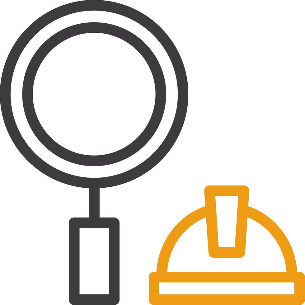 Magnifying Glass Line Circle Icon vector
