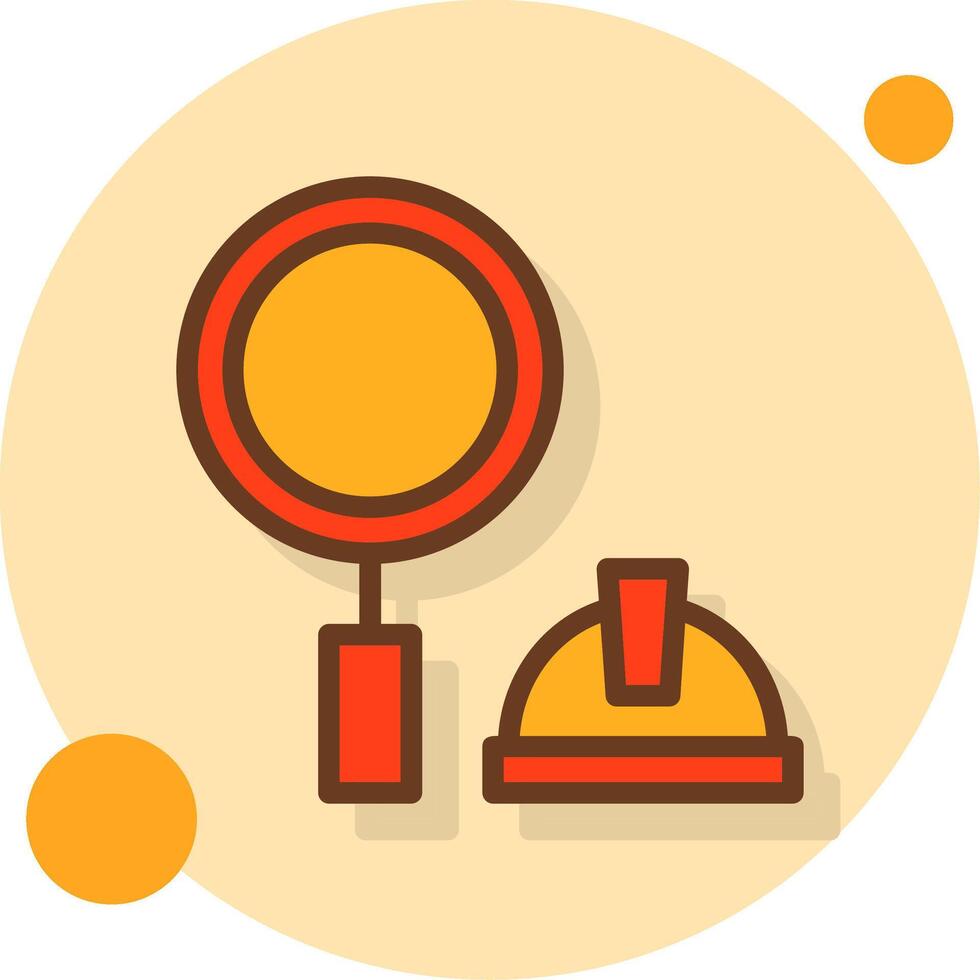 Magnifying Glass Filled Shadow Circle Icon vector