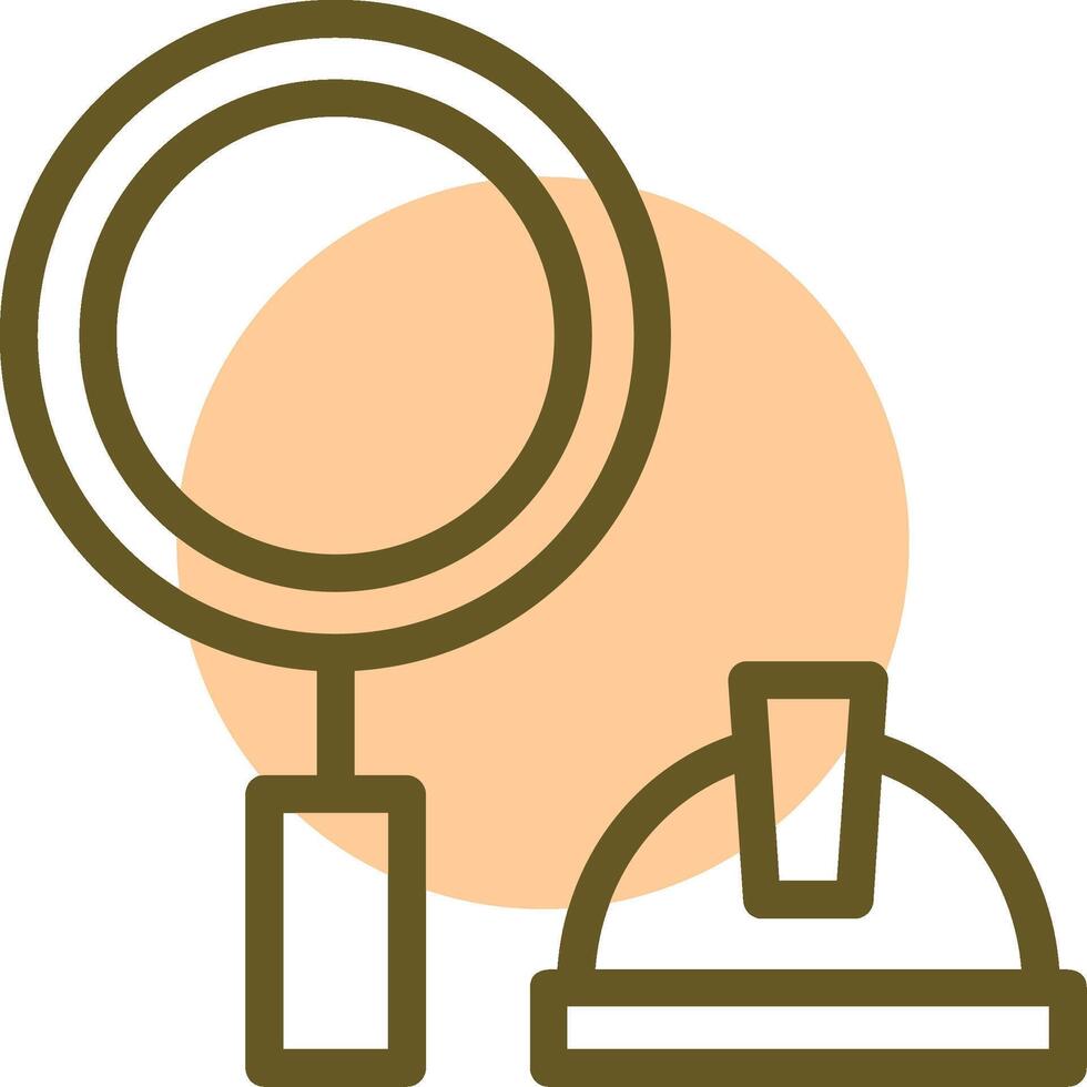 Magnifying Glass Linear Circle Icon vector