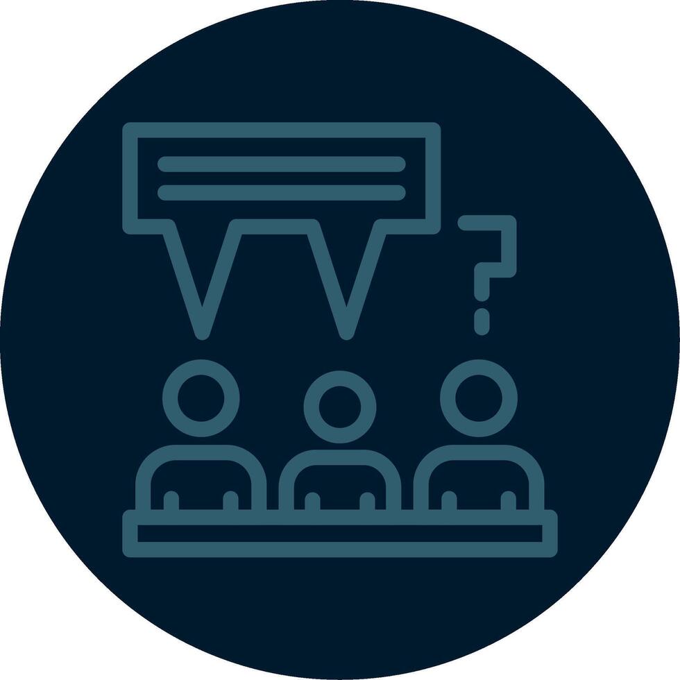 Group of people with speech bubbles for discussions Line Multi color Icon vector