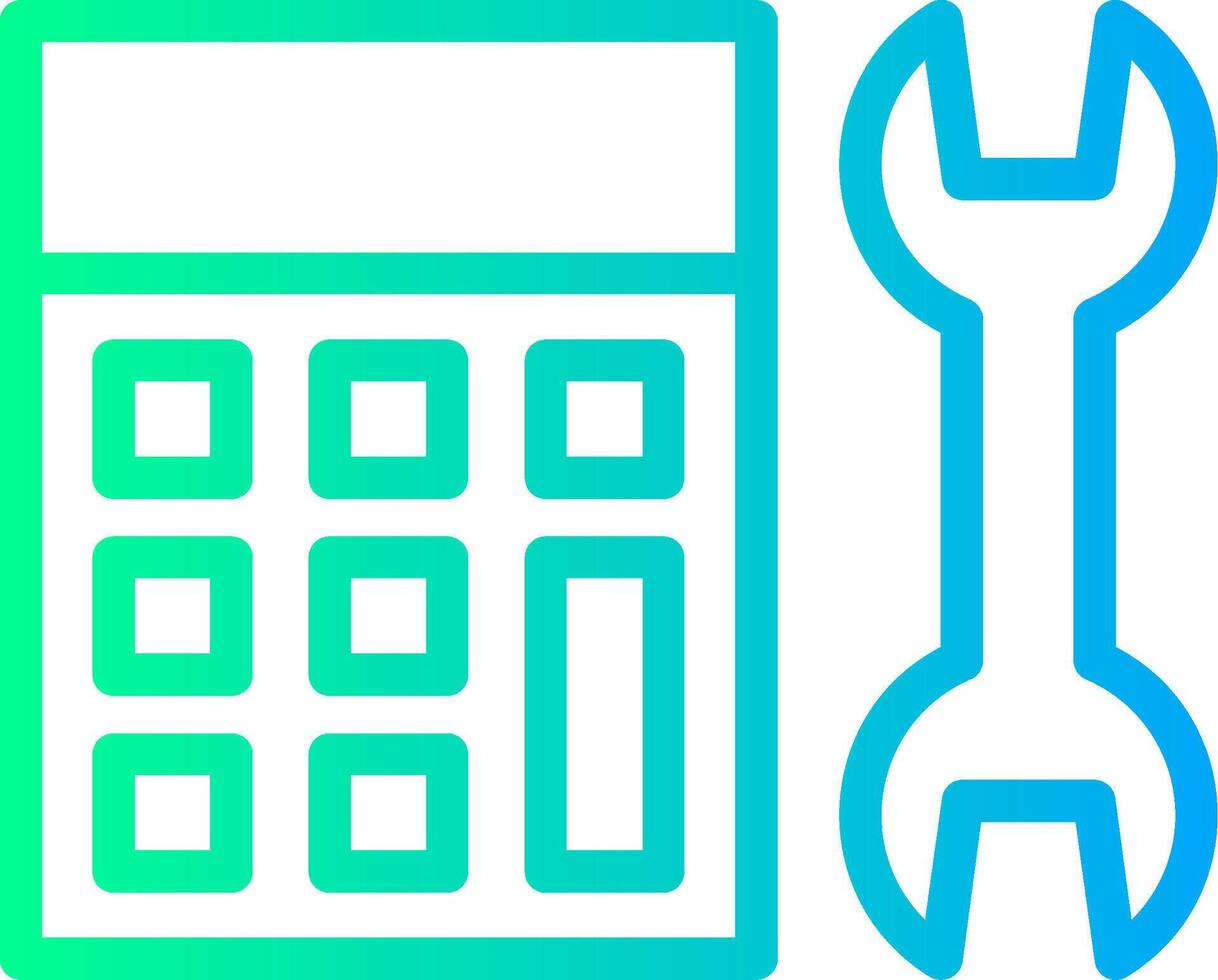 Calculator Linear Gradient Icon vector
