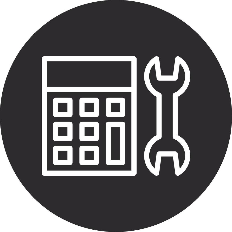 Calculator Inverted Icon vector