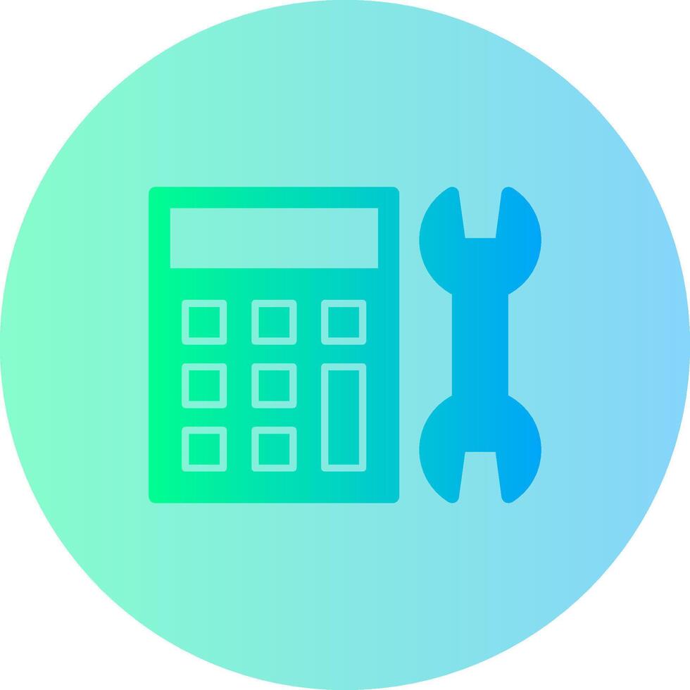 Calculator Gradient Circle Icon vector