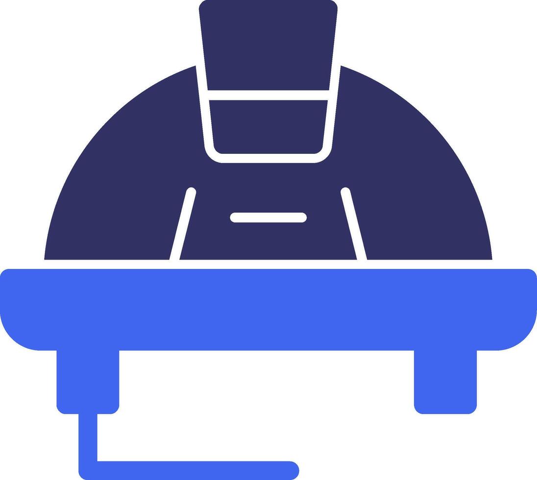Worker Hat Solid Two Color Icon vector