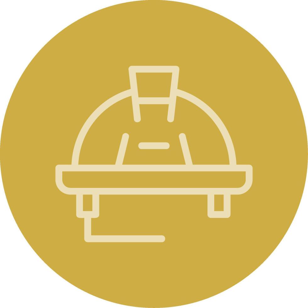 Worker Hat Line Multi color Icon vector