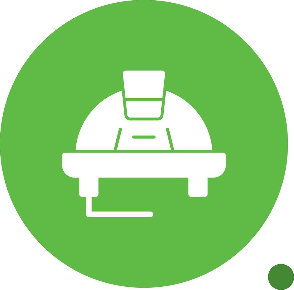 Worker Hat Glyph Shadow Icon vector