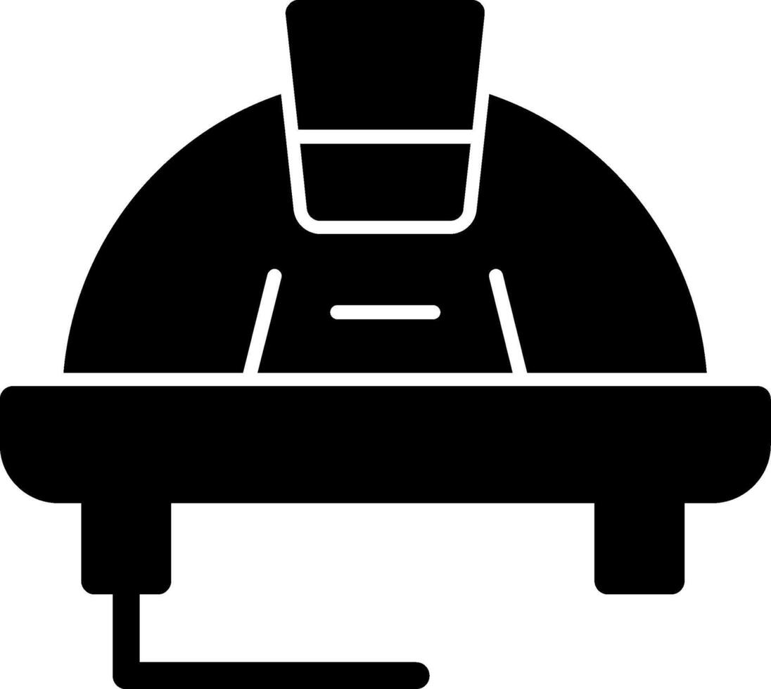 Worker Hat Glyph Icon vector