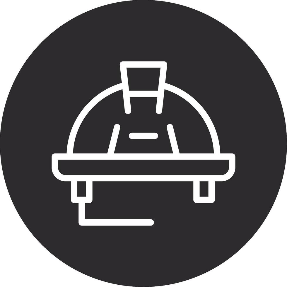 Worker Hat Inverted Icon vector