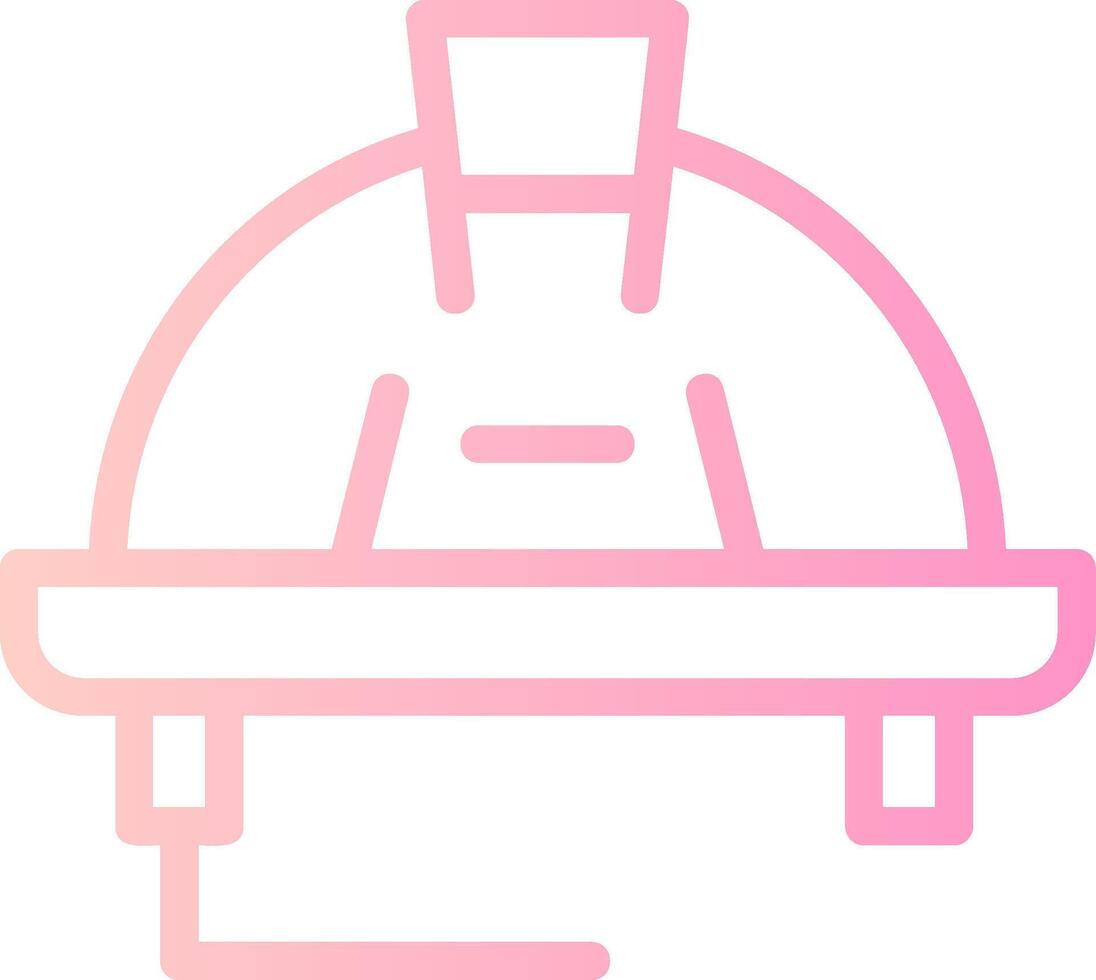 Worker Hat Linear Gradient Icon vector