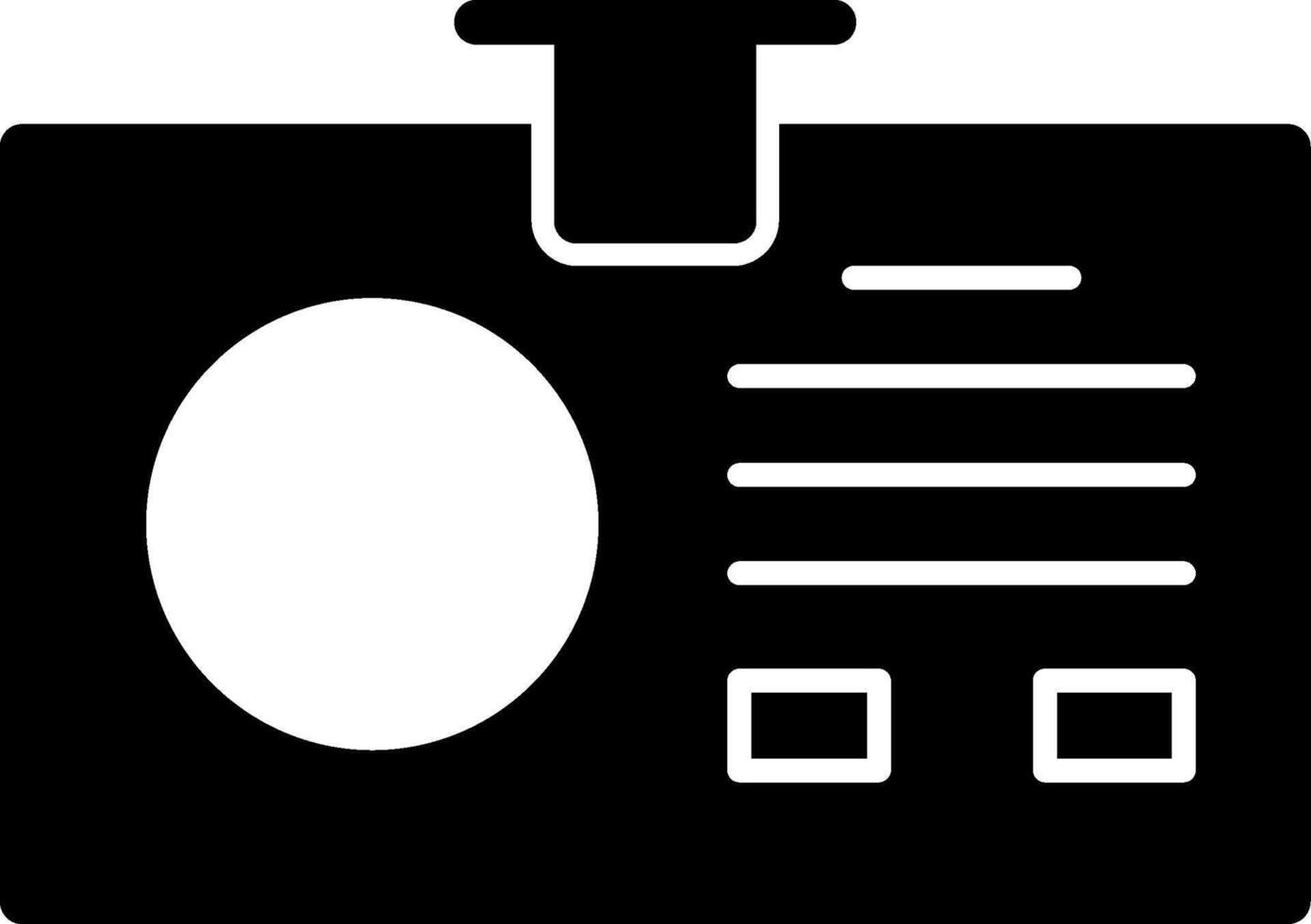 Employee ID Glyph Icon vector