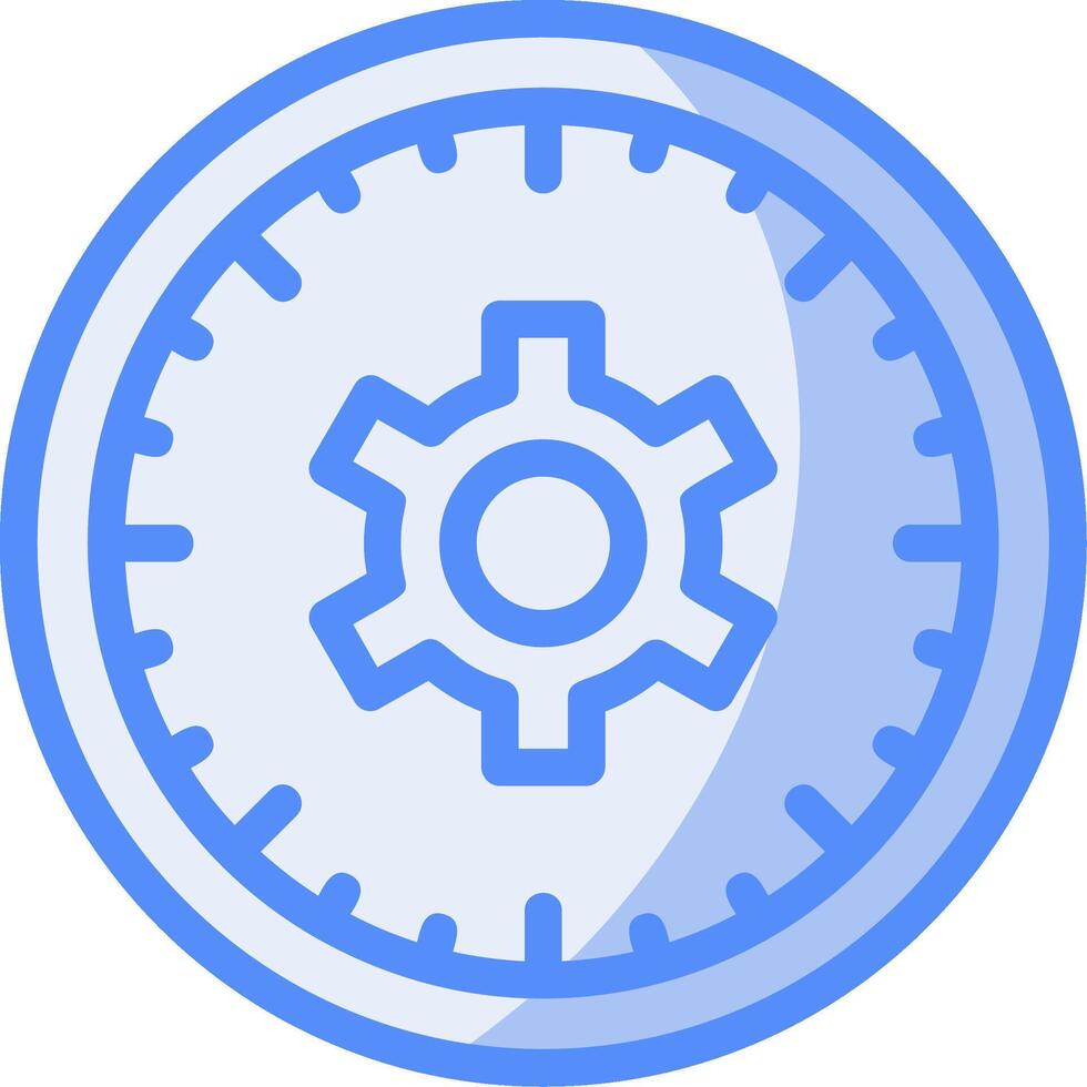 Time Management Line Filled Blue Icon vector
