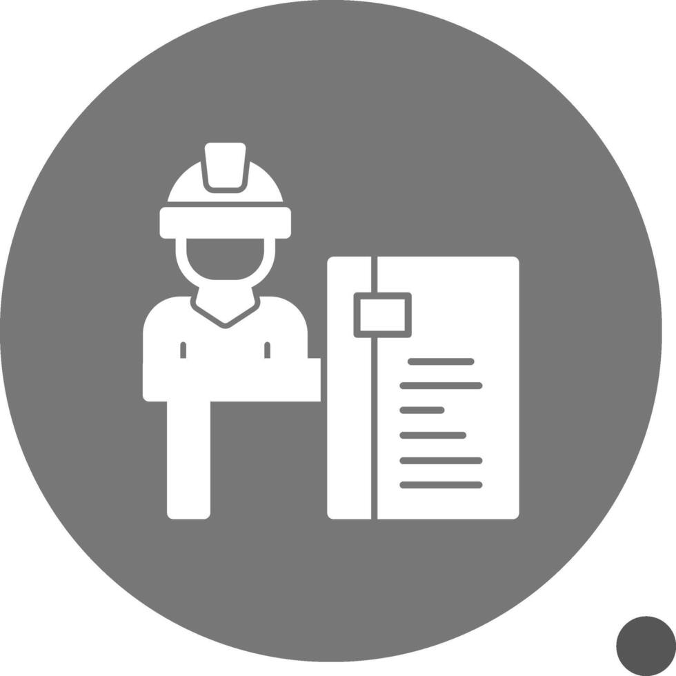 Job Interview Glyph Shadow Icon vector