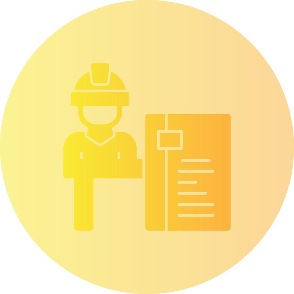 Job Interview Gradient Circle Icon vector