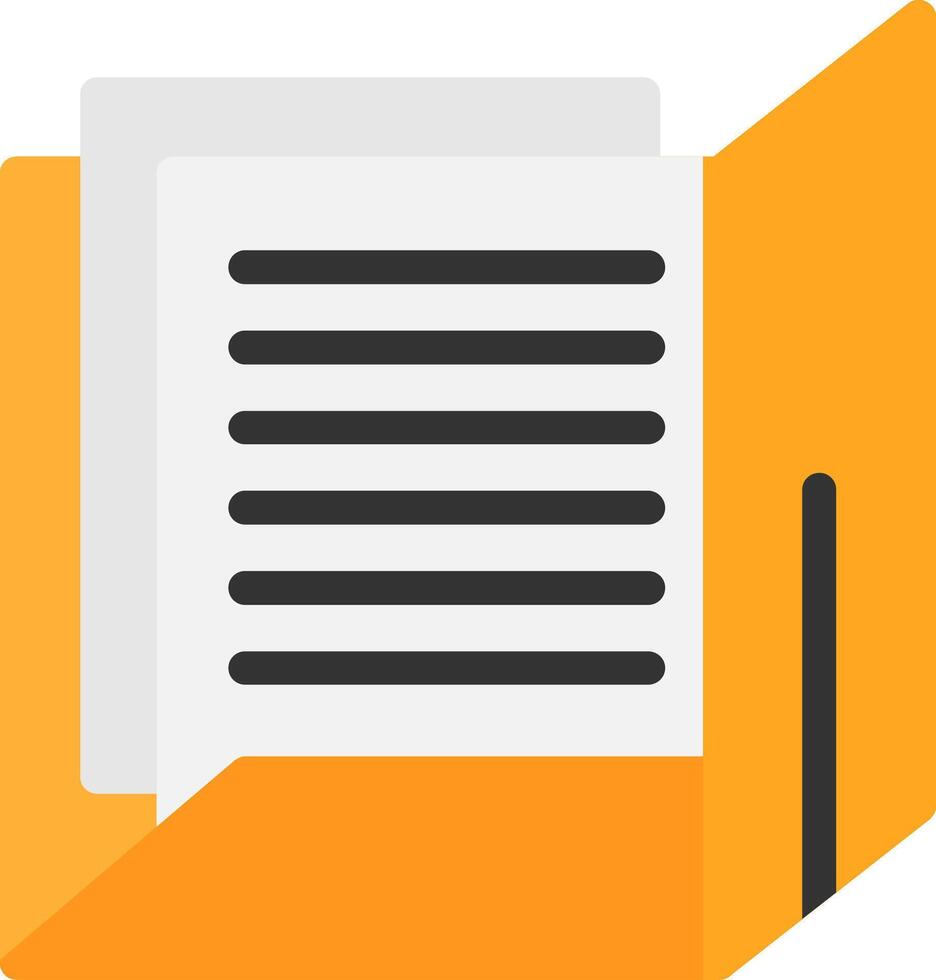 Document Folder Flat Icon 39500938 Vector Art at Vecteezy