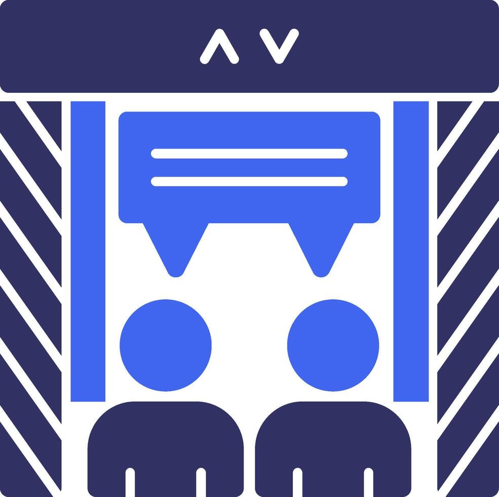 Elevator pitch Solid Two Color Icon vector