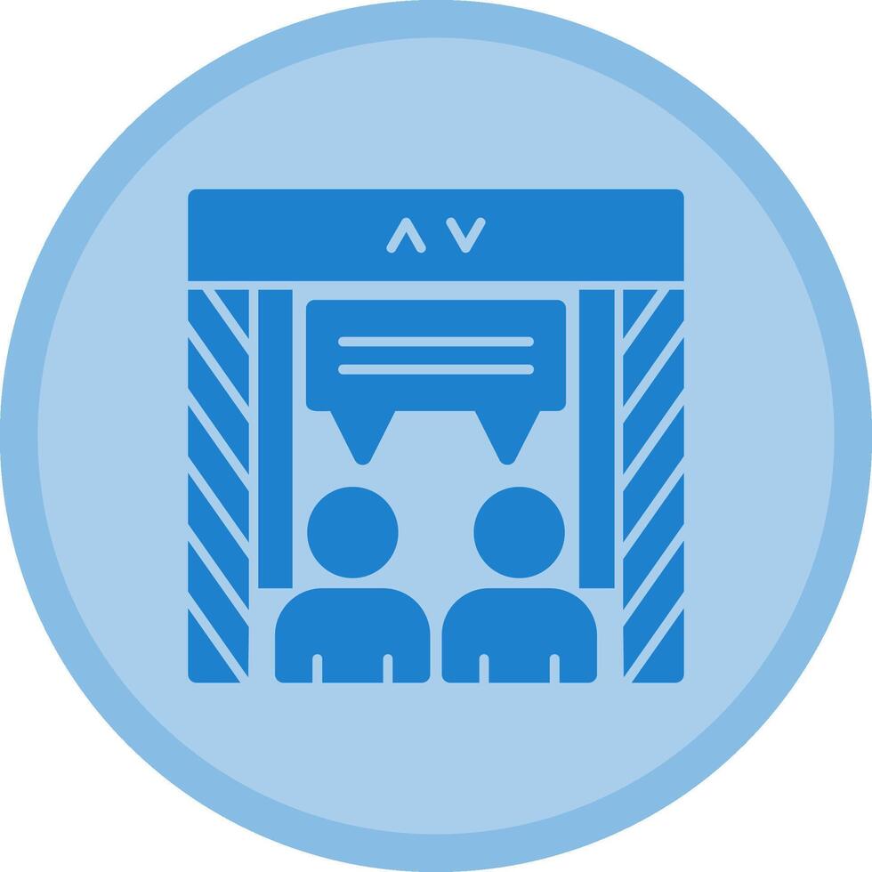 Elevator pitch Multicolor Circle Icon vector
