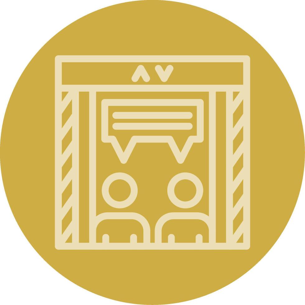 Elevator pitch Line Multi color Icon vector