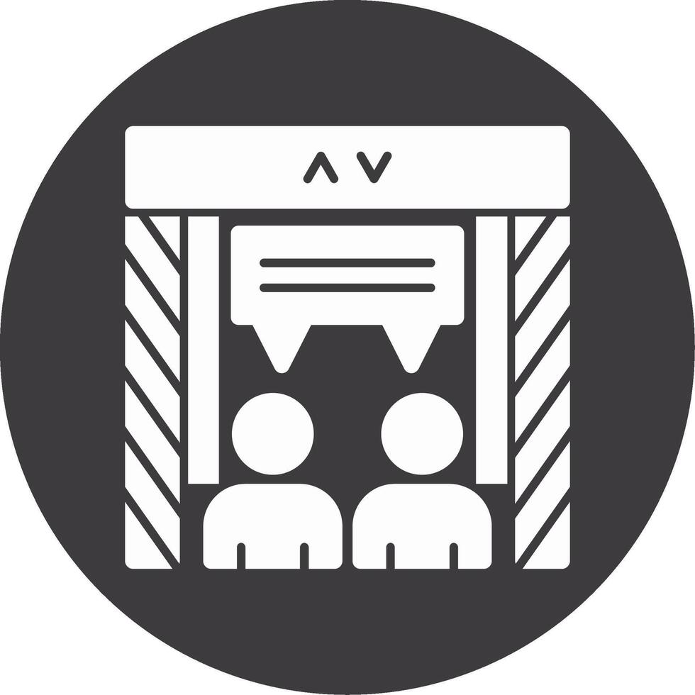 Elevator pitch Glyph Circle Icon vector