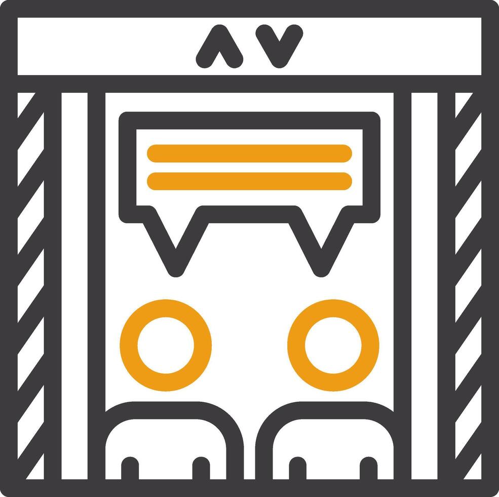 Elevator pitch Line Circle Icon vector