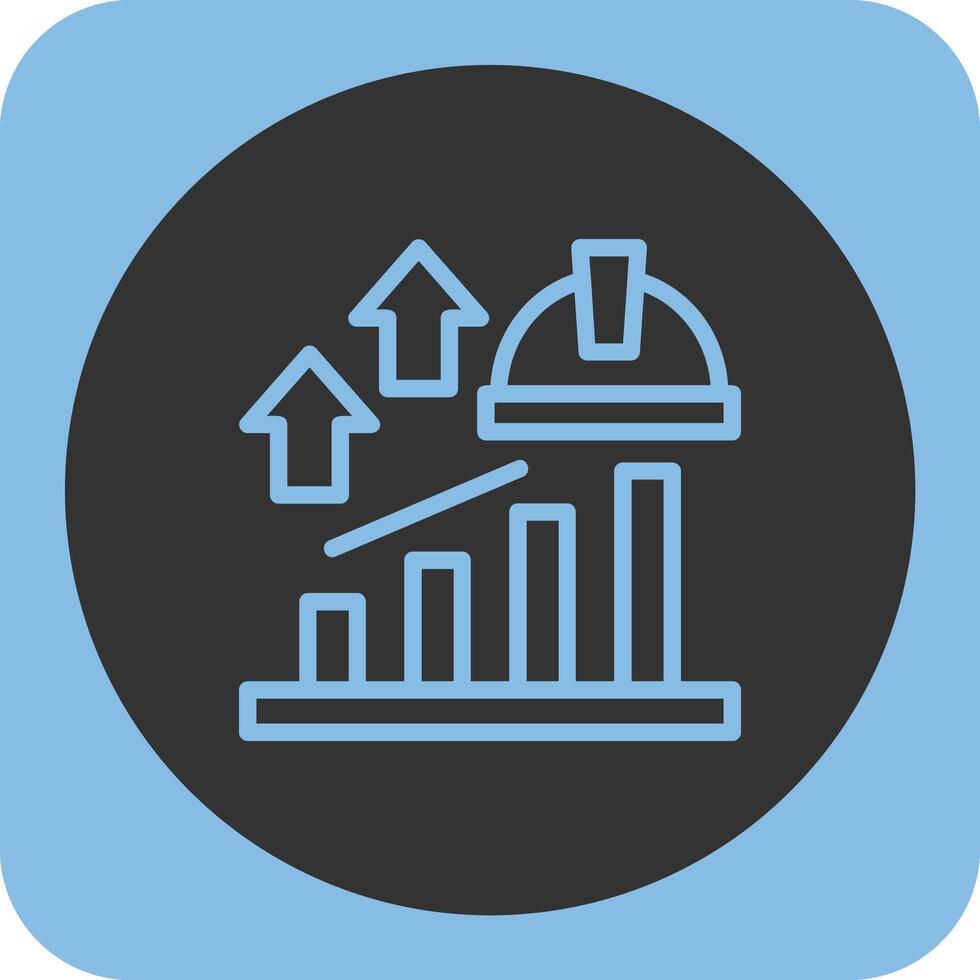 Arrow Up Linear Round Icon vector