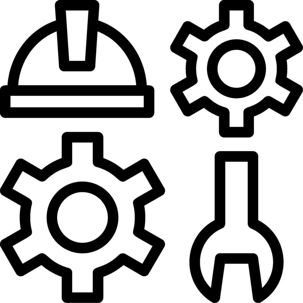 Gear Line Icon vector