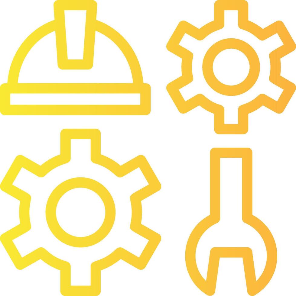 Gear Linear Gradient Icon vector