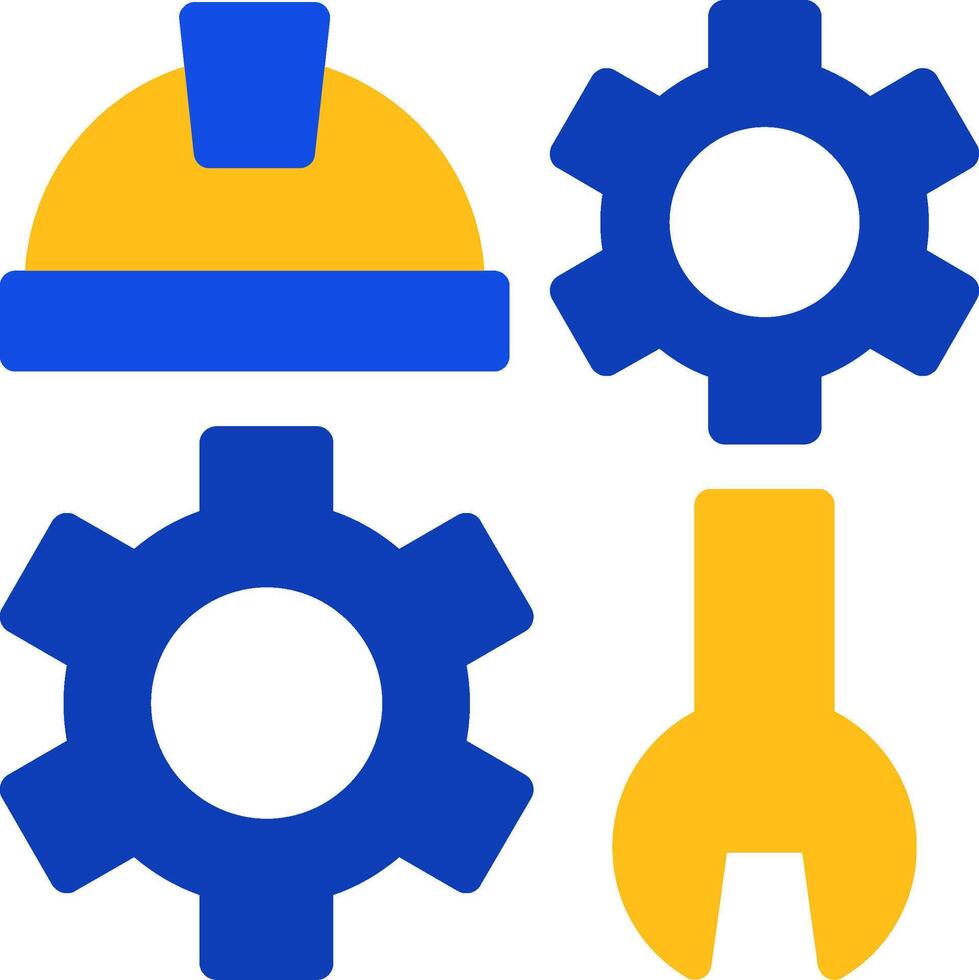 Gear Flat Two Color Icon vector